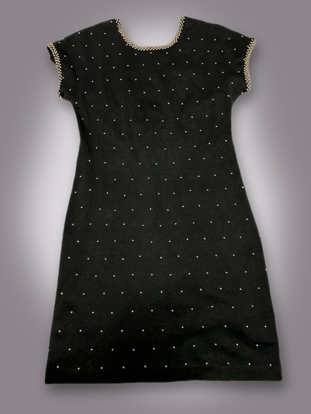 Vintage 80s-90s Black Mini Dress w/ Metallic Beads | Et Al | Australian Vintage